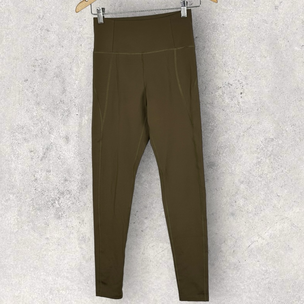 Girlfriend Collective High Rise Compressive Olive Green Leggings Size Small Pant